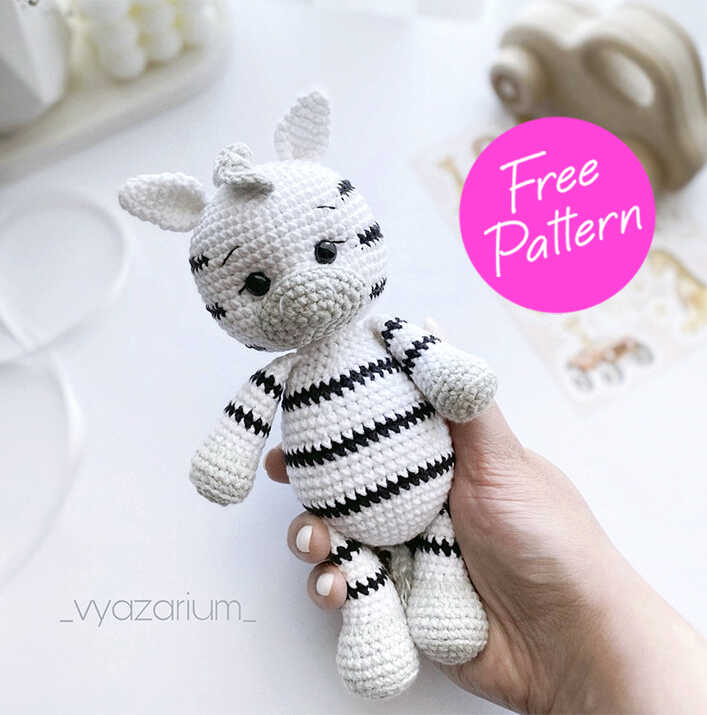 Free Crochet Pattern for Zebra Amigurumi