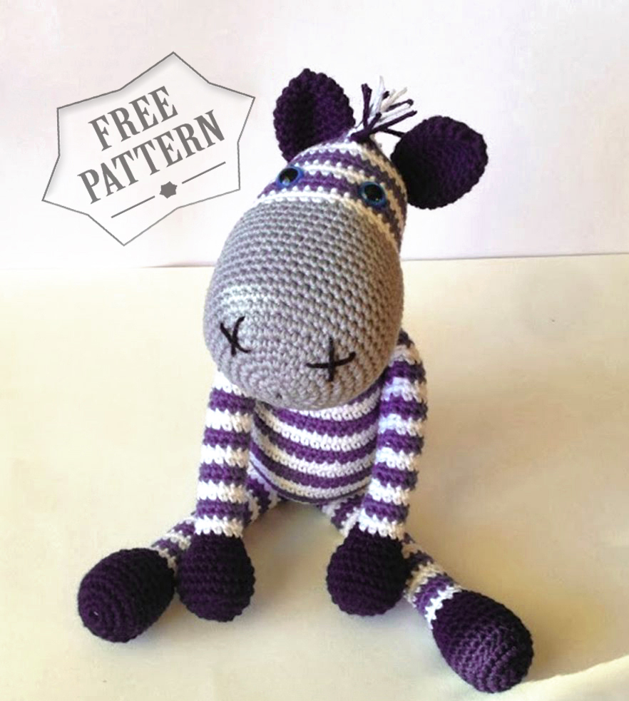 Free Pattern for Crocheting an Adorable Zebra Amigurumi