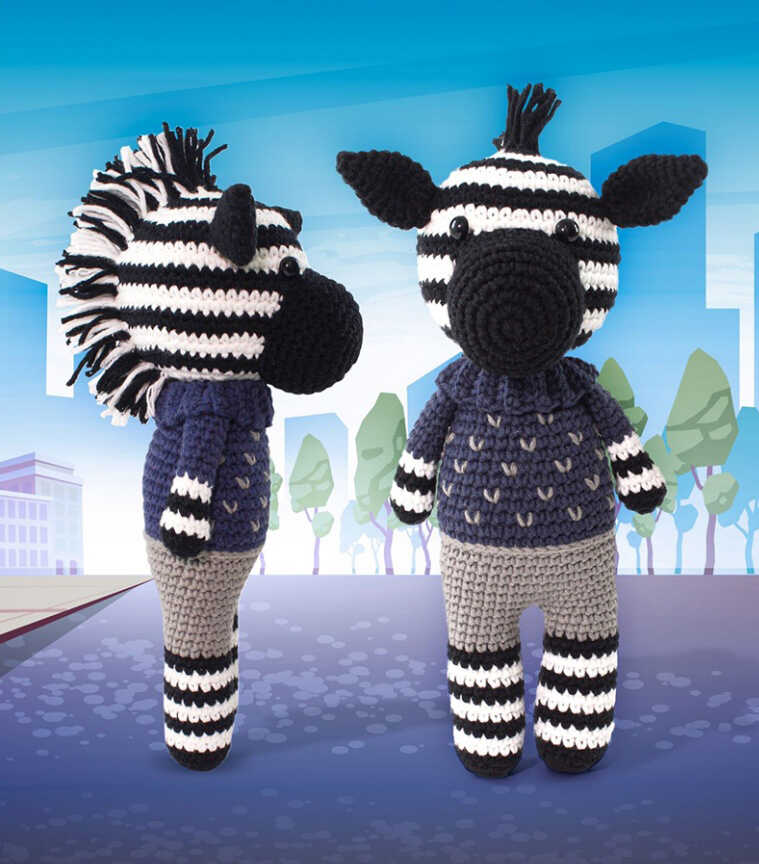 Free Crochet Pattern for an Amigurumi Zebra