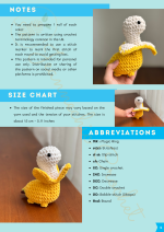 Rex bananasaurus crochet pattern 2