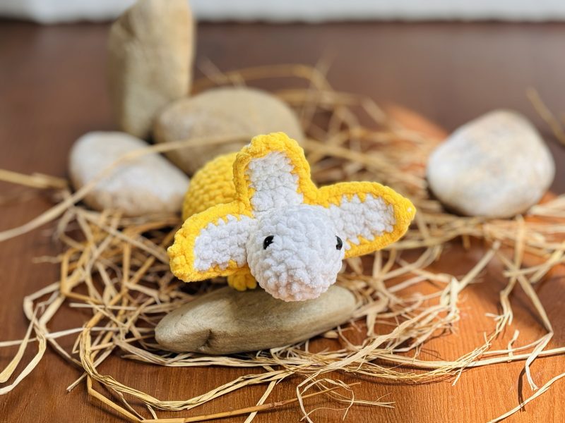 Stegosaurus Bananasaurus Crochet on the stone 2